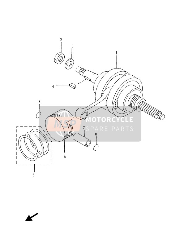 Yamaha YP250RA 2013 Crankshaft & Piston for a 2013 Yamaha YP250RA